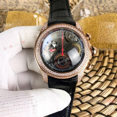 Corum Bubble Rose Gold Chronograph Face Watch for Sale - Best Replica Corum Watches